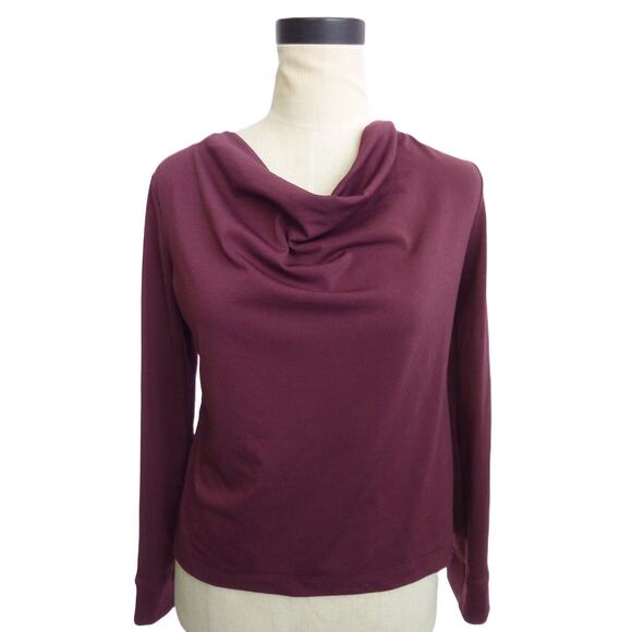 Banana Republic Tops - Banana Republic Burgundy Red Cowl Blouse XS